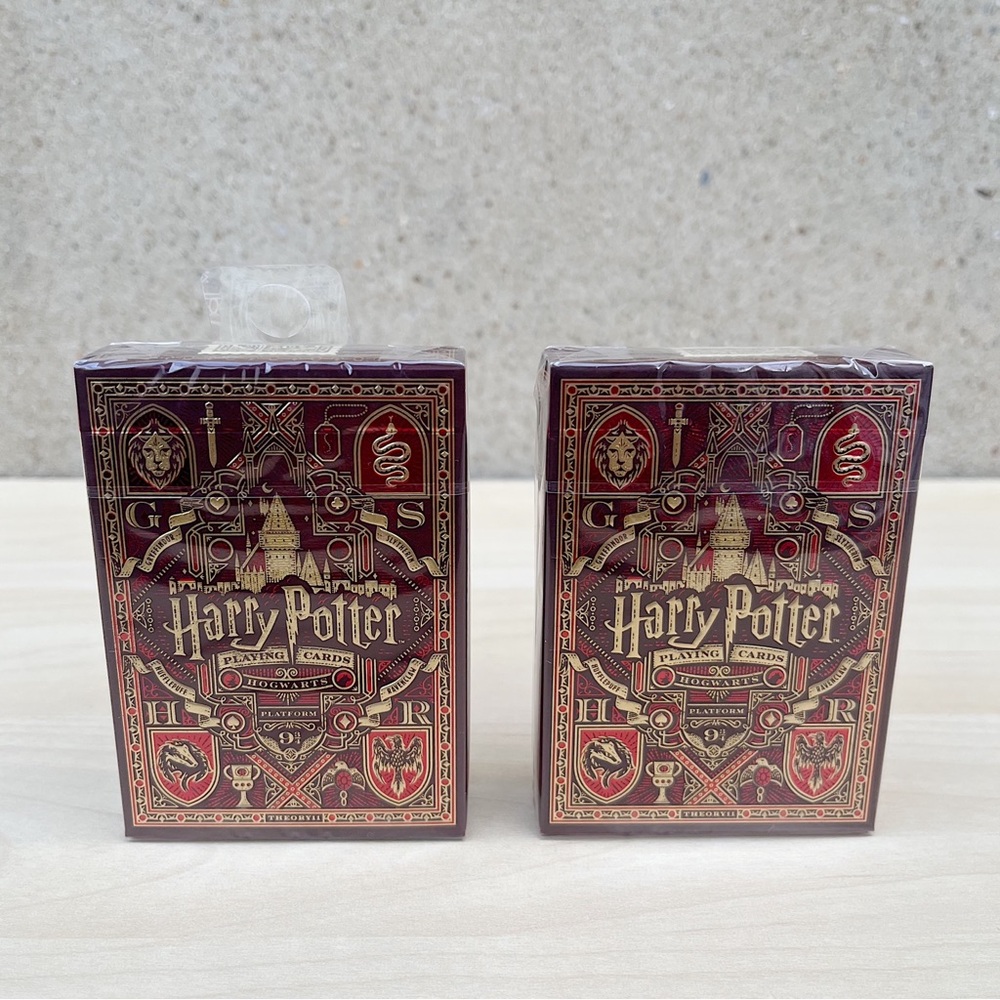 Theory11 Harry Potter Playing Cards - Red (Gryffindor) - 2 Pack Bundle